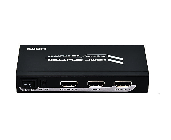 HDMI 2.0 2-Way Splitter (1-in/2-out) 4K at 60Hz