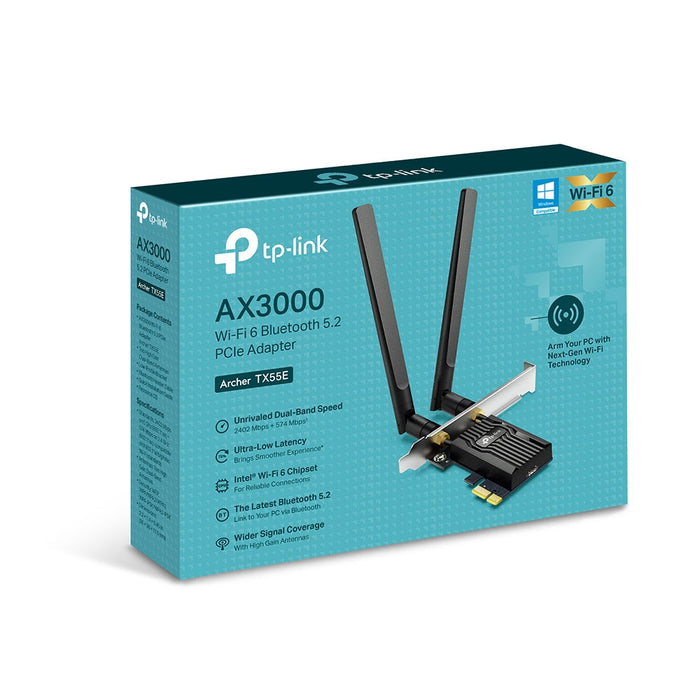 AX3000 Wi-Fi 6 Bluetooth 5.2 PCIe Adapter