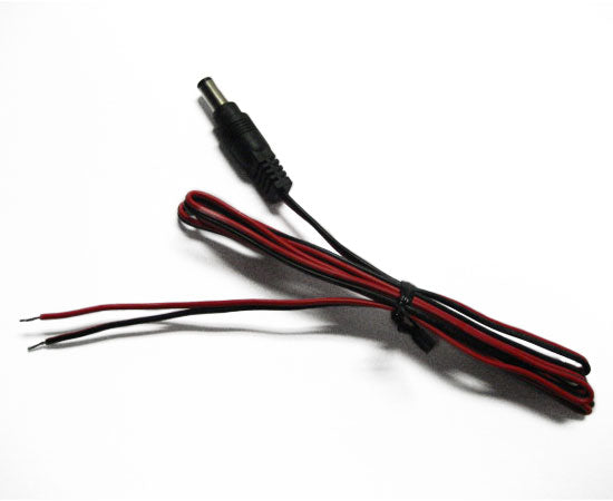 DC power adapter with colored wires and 1' leads