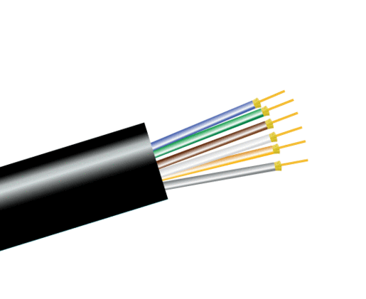 Military Polyurethane Fiber Optic Cable, Single Mode, Outdoor Tactical Breakout
