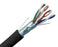 CAT5E Shielded Plenum Ethernet Cable, Black, 1,000FT