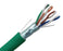 CAT5E Shielded Plenum Ethernet Cable, Green, 1,000FT
