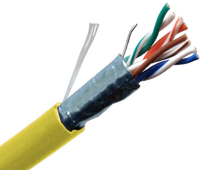 CAT5E 350MHZ Bulk Stranded Ethernet Cable, Shielded Twisted Pair CM, 24 AWG 1000FT