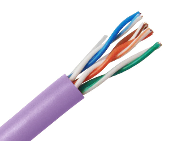 CAT5E Ethernet Cable, CAT5E UTP Cable, ETL Verified, CM Rated - Purple