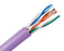 CAT5E Riser Bulk Ethernet Cable, CMR UL Listed Solid Copper UTP, 24 AWG - Purple