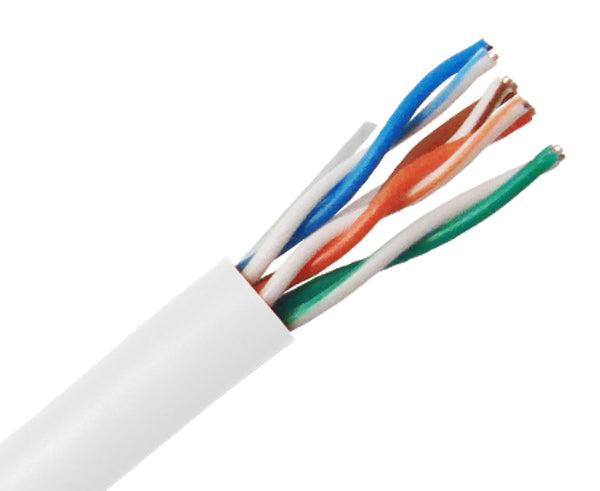 CAT6 Bulk Stranded Ethernet Cable 24 AWG, 1000FT - White