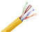 CAT5E Plenum Bulk Ethernet Cable, CMP Solid Copper UTP, 24 AWG - Yellow
