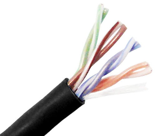 CAT5E UTP Bulk Stranded Ethernet Cable, Bare Copper CM, 24 AWG 1000FT