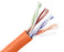 CAT5E Plenum Bulk Ethernet Cable, CMP Solid Copper UTP, 24 AWG - Orange