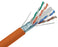 1,000FT CAT6A Shielded Plenum Bulk Ethernet Cable, Orange Jacket