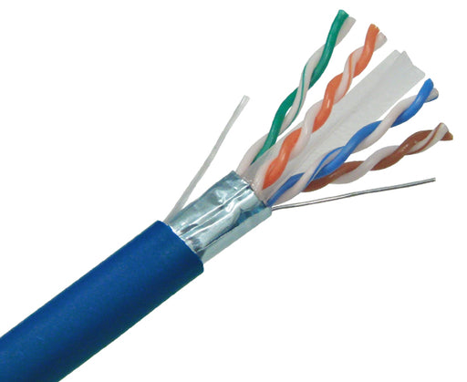 CAT6A Shielded, Solid Cable for 10G Networking Blue