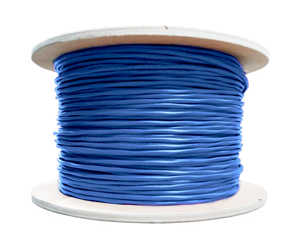 CAT6A Shielded Bulk Ethernet Cable, U/FTP, 26AWG Stranded Copper, Indoor, 1000FT Spool - Blue