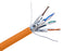 CAT6A Shielded Stranded Bulk Ethernet Cable, U/FTP, 28AWG Copper, Indoor, 1000FT Spool -  Orange