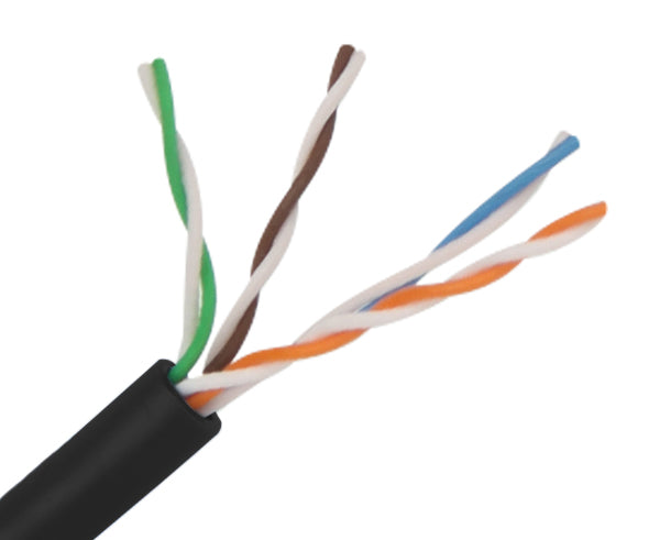 1,000FT CAT6A Slim Stranded Bulk Cable, 28 AWG - Black