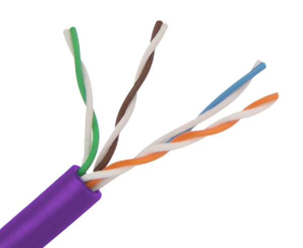 1,000FT CAT6A Slim Stranded Bulk Cable, 28 AWG - Purple