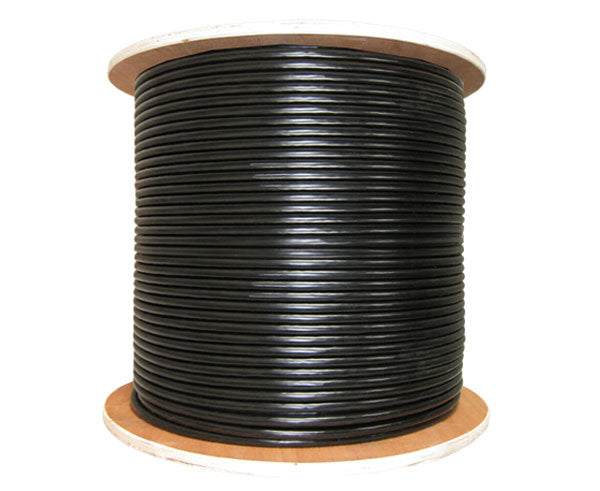 Dual Shielded CAT6 Direct Burial Cable - Black Spool