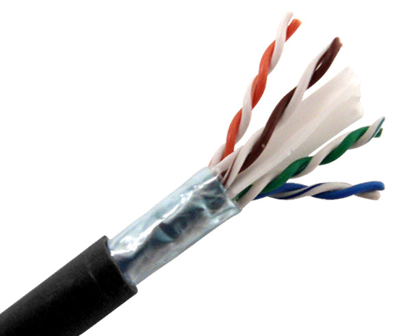 Vertical Cable CAT6A UV Rated Outdoor Bulk Cable 1,000ft. -  Black : Electronics