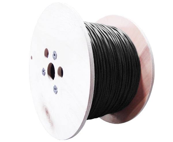 CAT6 Direct Burial Shielded Outdoor Bulk Ethernet Cable with Dry Gel Tape - 1,000FT Black Spool