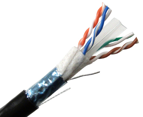 Cat6 Shielded Outdoor Cable w/ Dry Gel Tape, CMX 23 AWG 1000ft