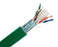 CAT6 Bulk Riser Ethernet Cable, CMR, UL Listed Shielded Solid Copper, 24 AWG 1000FT Green