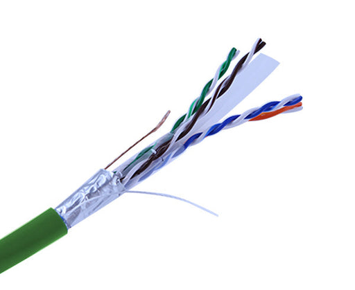CAT6 Bulk Stranded Ethernet Cable, Shielded Bare Copper CM, 26 AWG 1000FT