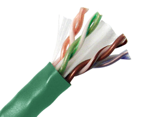 1000ft CAT6 Plenum Cable with Spline - Green