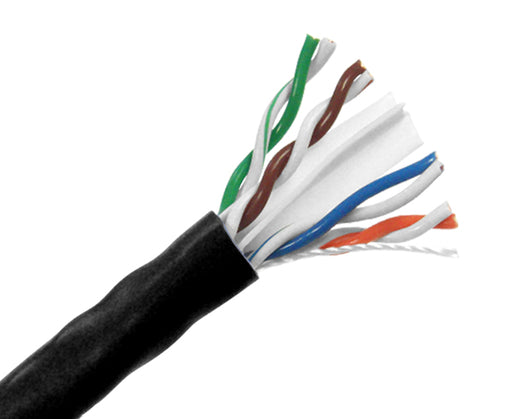 1,000FT CAT6A Outdoor Bulk Ethernet Cable, 750MHz, Solid Copper, UTP CMX, 23 AWG