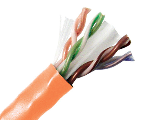 1000ft CAT6 Plenum Cable with Spline - Orange