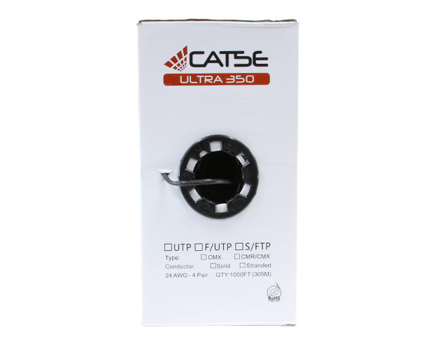 CAT5E Direct Burial CMX Cable Black Jacket - Solid Copper