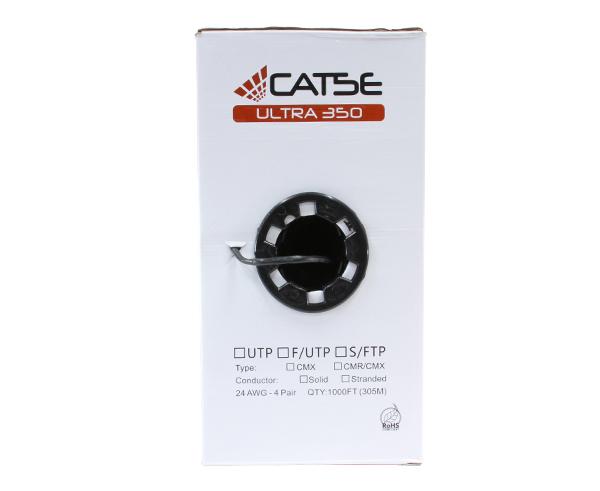 CAT5E Outdoor Bulk Ethernet Cable, Solid Copper, UL Listed UTP CMX, 24 AWG
