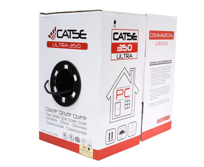 CAT5E Riser Bulk Ethernet Cable, CMR UL Listed Solid Copper UTP, 24 AWG, Pull Box