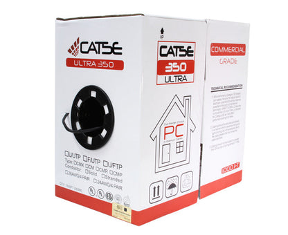 CAT5E Riser Bulk Ethernet Cable, CMR UL Listed Solid Copper UTP, 24 AWG, Pull Box