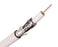 RG6 Quad Shielded Riser CMR Coaxial Cable, 500ft, 100ft - White