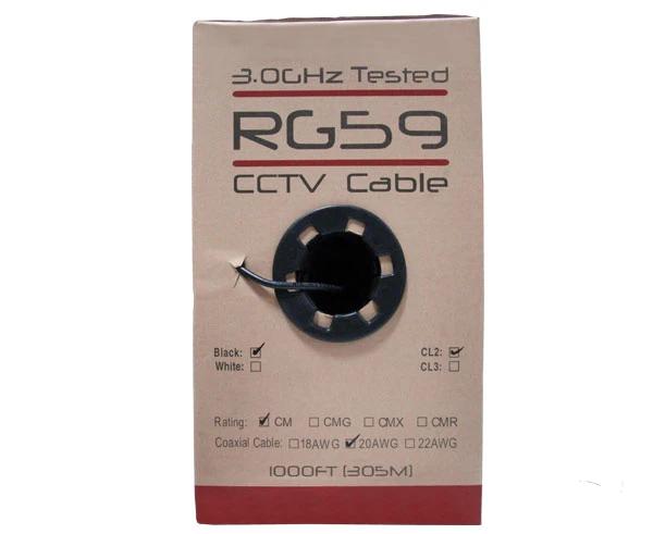 RG59 Coaxial Cable, 20AWG BC, Pull Box, 1,000ft