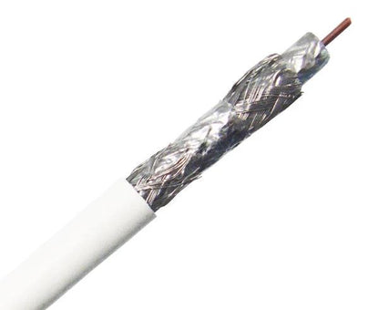CMP Siamese Cable RG6 Coax Cable 95% BC, 18/2 Power Cable 1000’ White