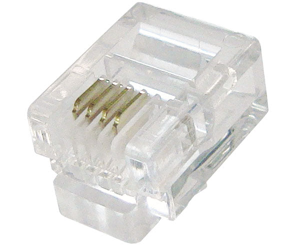 Generic Rj11 Connector RJ11 Modular Plug, 6P4C, - Round/Solid/Stranded Cable, 100/Bag – Primus ...