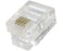 RJ11 Plug, 6 Position, 4 Conductor, For Round Solid Wire