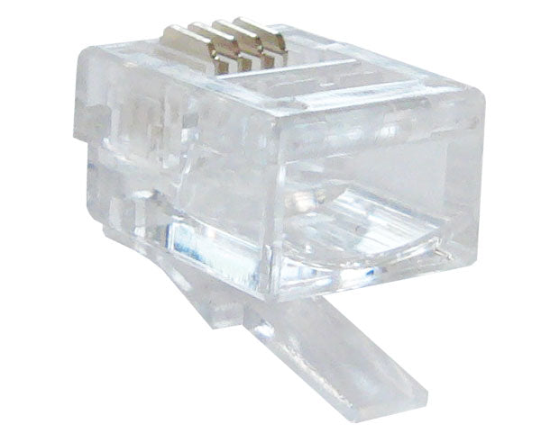Modular Rj14 Plug RJ11 Modular Plug, 6P4C, - Round/Solid/Stranded Cable — Primus Cable