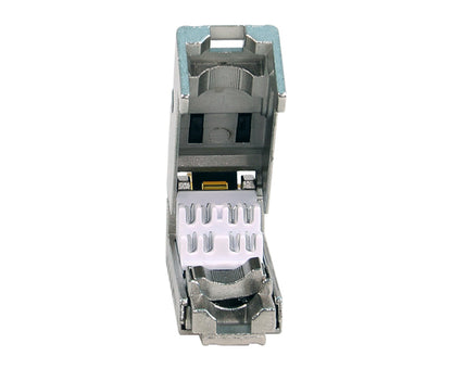 Open view of CAT6A Shielded RJ45 Field Termination Plug