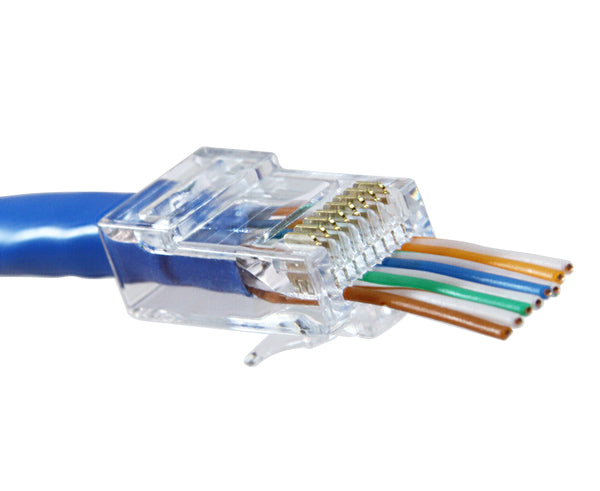 CAT6 Easy Feed RJ45 Connector - OD Under 6.5mm