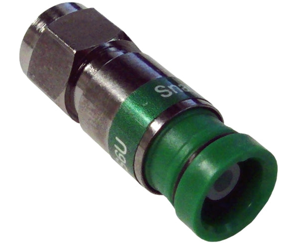 Snap N Seal Universal F-Type RG6 Coax Cable Connector, Standard or Quad Shield - Green Ring