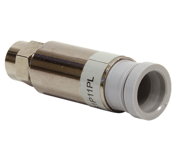 Universal Male F-Type RG11 Coax Cable Connector Plenum, ProSNS TM 7/16in Gray Ring