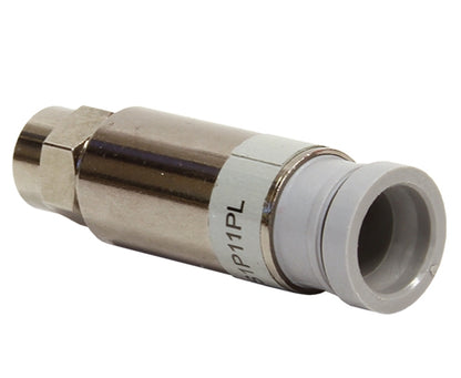 Universal Male F-Type RG11 Coax Cable Connector Plenum, ProSNS TM 7/16in Gray Ring