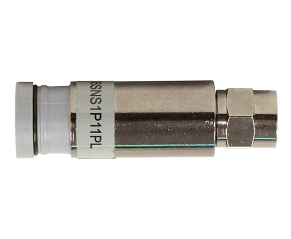 Universal Male F-Type RG11 Coax Cable Connector Plenum, ProSNS TM 7/16in Gray Ring