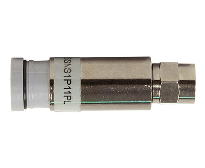 Universal Male F-Type RG11 Coax Cable Connector Plenum, ProSNS TM 7/16in Gray Ring