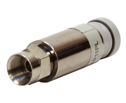 Universal Male F-Type RG11 Coax Cable Connector Plenum, ProSNS TM 7/16in Gray Ring