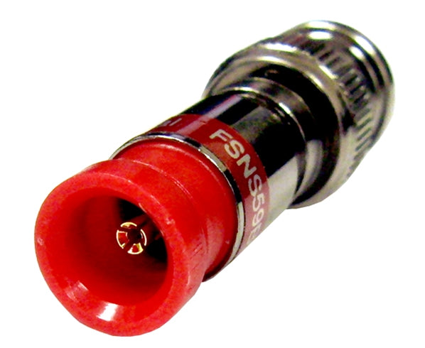 BNC Snap N Seal RG59 CATV Coax Cable Connector Red Ring 