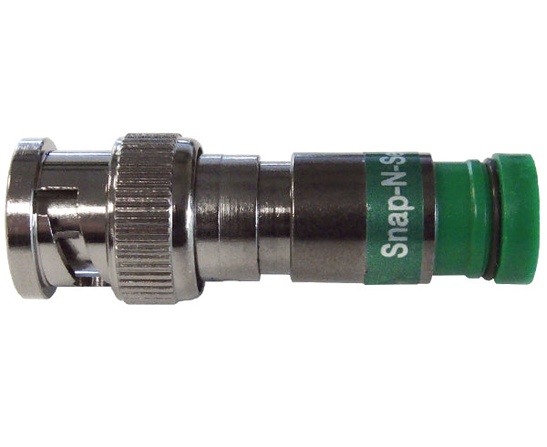 BNC Connector, Pro Snap N Seal™ Universal Coaxial Connector ™ Green Ring