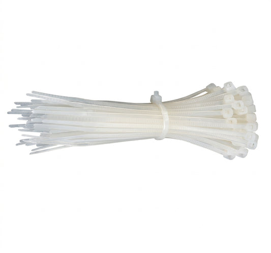 6" Cable Ties, 40lbs, clear, 100 pack