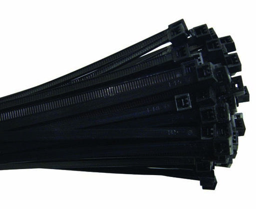 7" Nylon Cable Tie 50lbs Black 100pk